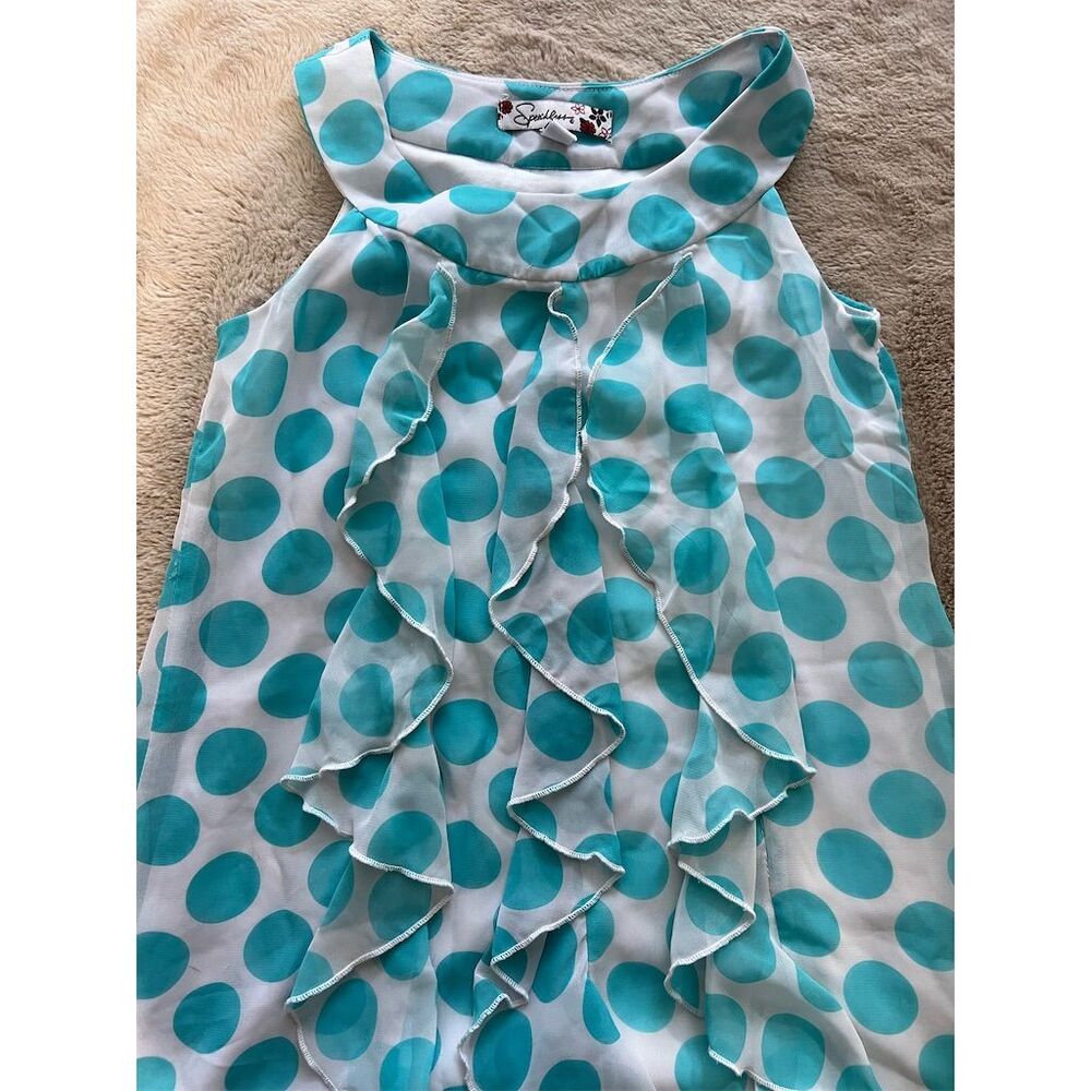 Speechless Women's Size 7 Vintage Style Polka Dot blouse - Picture 6 of 9